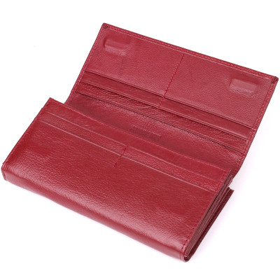Гаманець ST Leather З натуральної шкіри Бордовий (23113)