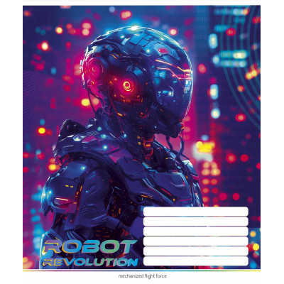 Зошит Школярик Robot Revolution 18 аркушів лінія (018-3522L)