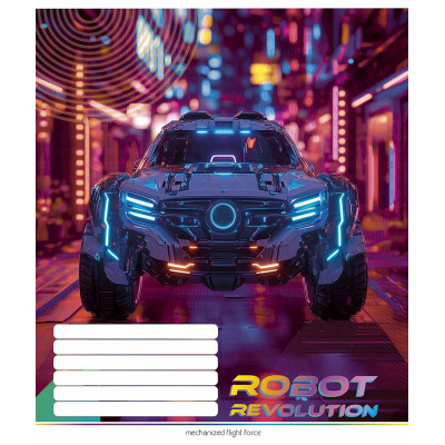 Зошит Школярик Robot Revolution 18 аркушів лінія (018-3522L)