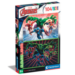 Пазл Clementoni що світиться в темряві Avengers серія Glowing, 104 елементи (27554)
