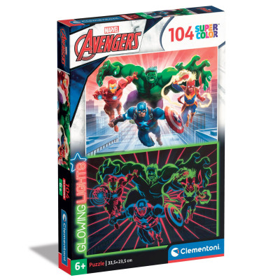 Пазл Clementoni що світиться в темряві Avengers серія Glowing, 104 елементи (27554)