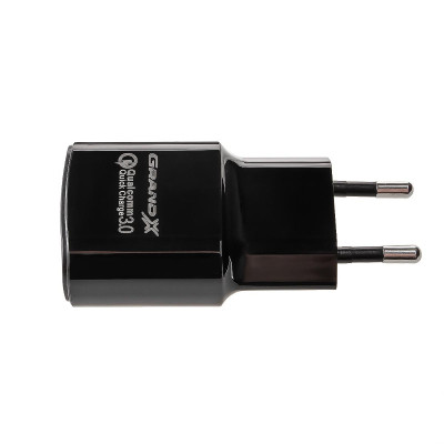 Зарядний пристрій Grand-X Quick Charge QС3.0, + cable USB -&gt; Type C 1m (CH-550TC)