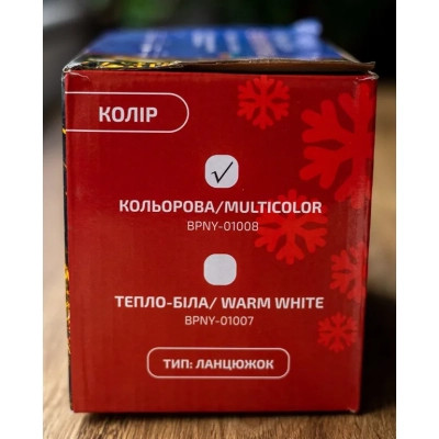 Гірлянда BPNY 100LED, 10М, 220V, 6W зі спалахом Color (102944)