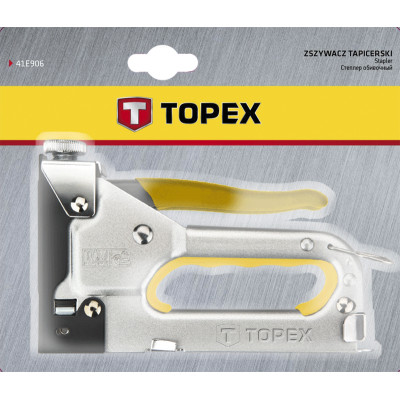 Степлер будівельний Topex 6-14 мм, скобы J (41E906)
