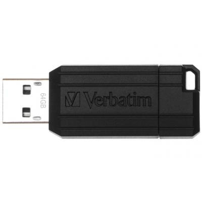 USB флеш накопичувач Verbatim 64GB Store &#039;n&#039; Go PinStripe Black USB 2.0 (49065)
