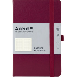 Книга записна Axent Partner, 125x195 мм, 96 аркушів, клітинка, винна (8201-46-A)