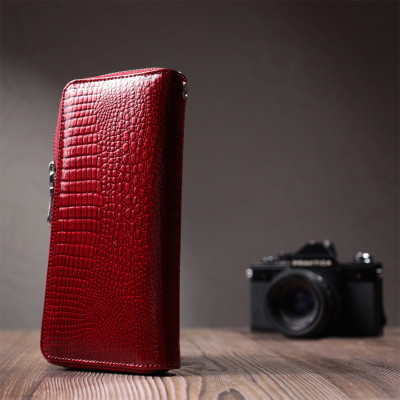 Гаманець ST Leather З натуральної шкіри Червоний (22677)