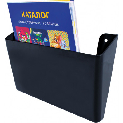 Лоток для паперів Economix настінний пластик, чорний (E80703)