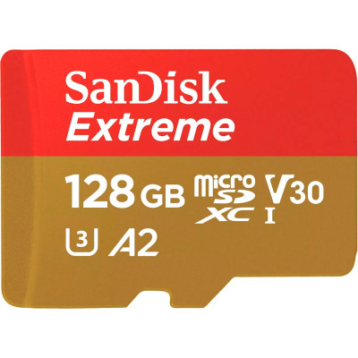 Карта пам&#039;яті SanDisk 128GB microSD class 10 UHS-I Extreme For Action Cams and Dro (SDSQXAA-128G-GN6AA)