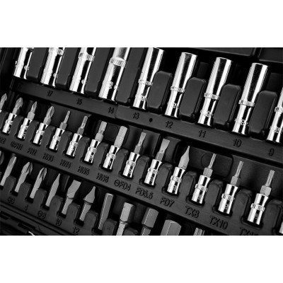 Набор инструментов Neo Tools 94шт, 1/2&quot;, 1/4&quot;, CrV, кейс (10-062)