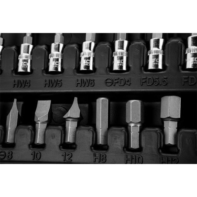 Набор инструментов Neo Tools 94шт, 1/2&quot;, 1/4&quot;, CrV, кейс (10-062)