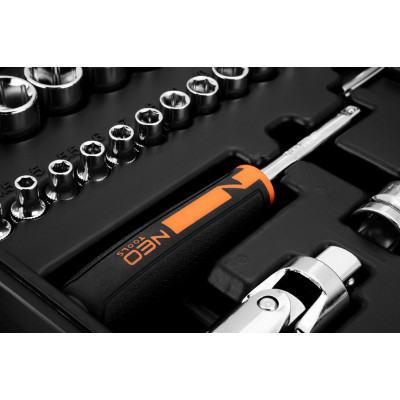 Набор инструментов Neo Tools 94шт, 1/2&quot;, 1/4&quot;, CrV, кейс (10-062)