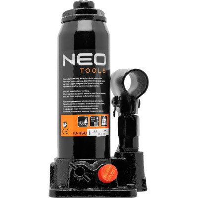 Домкрат Neo Tools гідравлічний пляшковий 2т, 181-345мм (10-450)