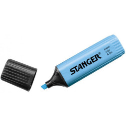 Маркер Stanger текстовий, 1-5 мм синій 10 шт (MARKER-TXT-STFLATB10)