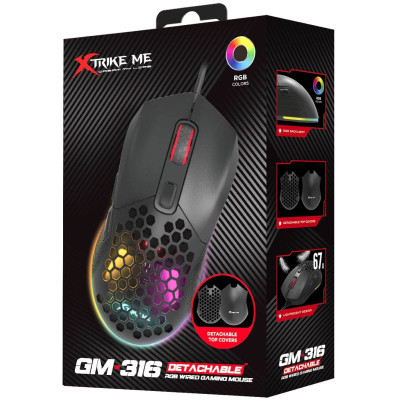 Мишка Xtrike ME GM-316 USB RGB Black (GM-316)