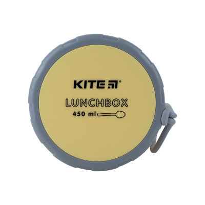 Ланч-бокс дитячий Kite круглий 450 мл, жовтий (K23-187-1)