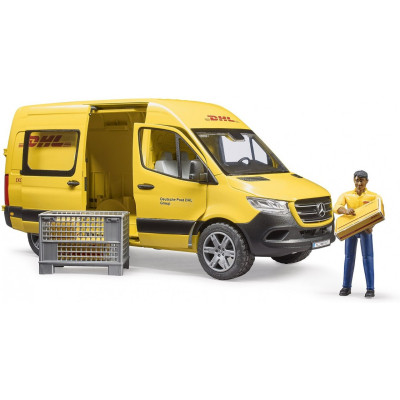 Спецтехніка Bruder автомобіль MB Sprinter кур&#039;єр DHL з фігуркою (02671)