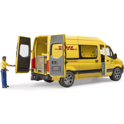 Спецтехніка Bruder автомобіль MB Sprinter кур&#039;єр DHL з фігуркою (02671)