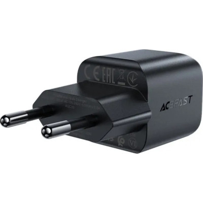 Зарядний пристрій Acefast USB-C 20W Gan A73 mini Fast Charger Black (6974316282648)