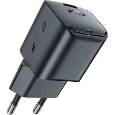 Зарядний пристрій Acefast USB-C 20W Gan A73 mini Fast Charger Black (6974316282648)