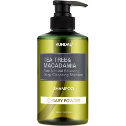 Шампунь Kundal Tea Tree &amp; Macadamia Deep Cleansing Shampoo Baby Powder 500 мл (8809693252787)