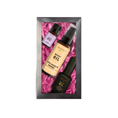 Набір косметики Mayur Олія зарод. пшениці + Олія для кутикул + Еф. олія лаванди (2200160407130)