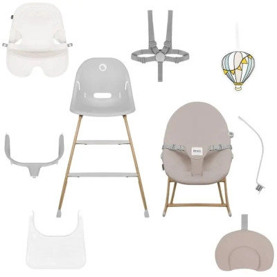 Стілець для годування Lionelo DALIA SET GREY STONE NATURAL (LO-DALIA SET GREY STONE NATURAL)