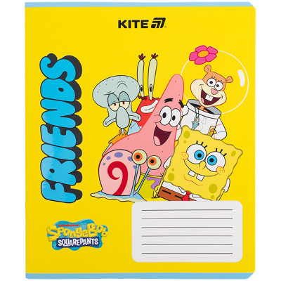 Зошит Kite SpongeBob SquarePants, 12 аркушів, клітинка (SB25-232)