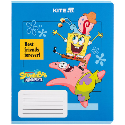 Зошит Kite SpongeBob SquarePants, 12 аркушів, клітинка (SB25-232)