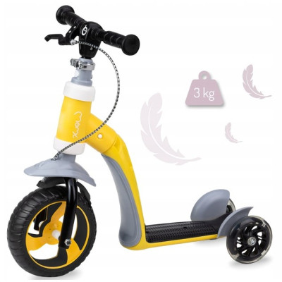 Самокат MoMi Elios 2 в 1 беговел yellow (ROBI00032)
