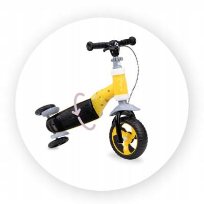 Самокат MoMi Elios 2 в 1 беговел yellow (ROBI00032)