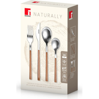 Набір столових приборів Bergner Naturally 24 предмета (BG-45120-MM)