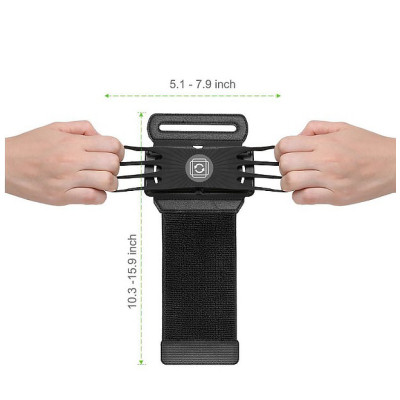 Тримач для смартфонів BeCover спортивний, на руку, чорний (BC-RZSS034 / 709634)