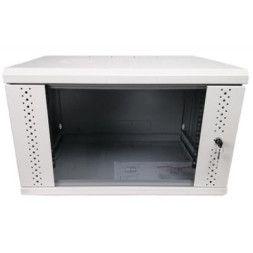 Шафа настінна Eserver 4U 19&quot; 600х350х284 (Ш*Г*В), скло, сіра (ES-Е435G)