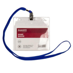 Бейдж Axent horizontal 11,6*9,2cm, string, clear (4504-А)