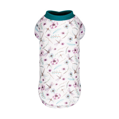 Футболка для тварин Pet Fashion Flora XS біла з квітковим принтом (4823082441495)