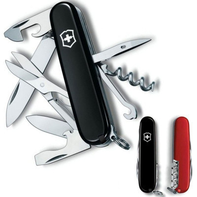 Ніж Victorinox Climber Ukraine Чорно-червоний (1.3703.3.1)