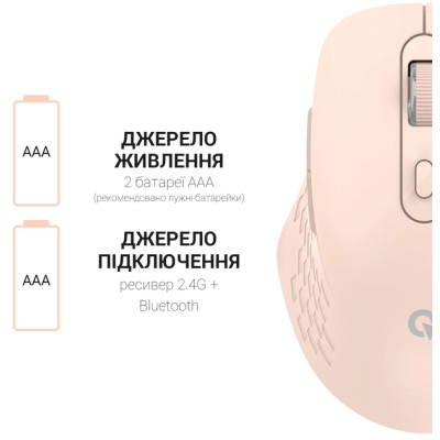 Мишка OfficePro M230P Silent Click Wireless/Bluetooth Pink (M230P)
