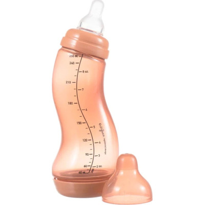 Пляшечка для годування Difrax S-bottle Natural Trend із силіконовою соскою, 250 мл (706T Peachy)