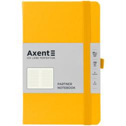 Книга записна Axent Partner, 125x195 мм, 96 аркушів, клітинка, жовта (8201-08-A)