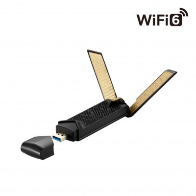 Мережева карта Wi-Fi ASUS USB-AX56 AX1800 USB 3.0 WPA3 MU-MIMO OFDMA (USB-AX56)