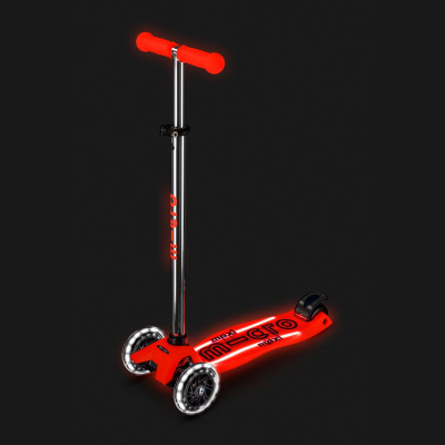 Самокат Micro Maxi Deluxe Glow LED Plus Червона аура (MMD379)