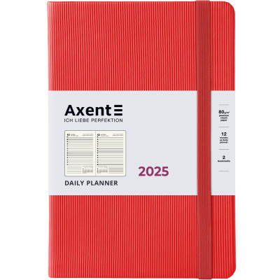 Тижневик Axent датований 2025 Partner Lines 145х210 мм, яскраво червоний (8815-25-54-A)