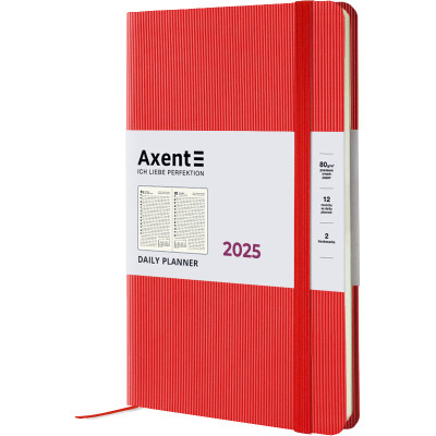 Тижневик Axent датований 2025 Partner Lines 145х210 мм, яскраво червоний (8815-25-54-A)