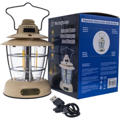 Ліхтар Westinghouse Retro 6W LED Filament WF241 Type-C з функцією Power Bank (WF241-CB)