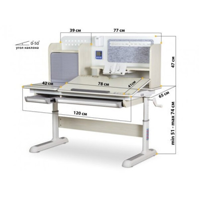 Парта Evo-kids Winnipeg Multicolor WG + PN (BD-630 WG + PN Multicolor)