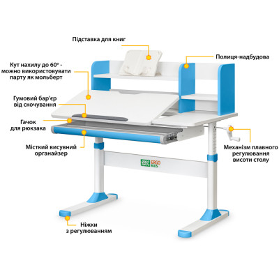 Парта ErgoKids TH-330 Blue (TH-330 W/BL)