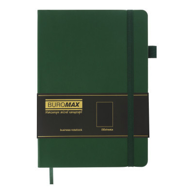 Книга записна Buromax Brief А5 96 аркушів, без лініювання зелений (BM.295004-04)