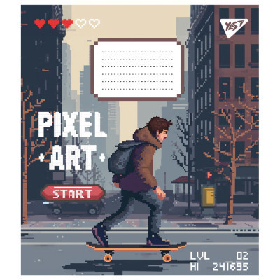 Зошит Yes Pixel art 12 аркушів клітинка (767196)