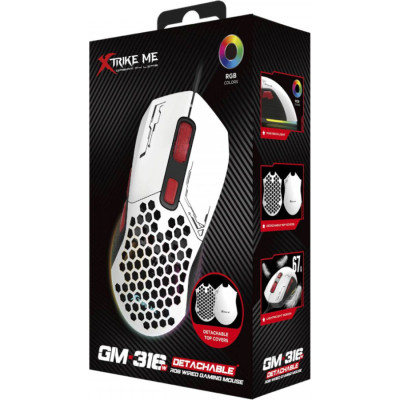 Мишка Xtrike ME GM-316W USB RGB White (GM-316W)